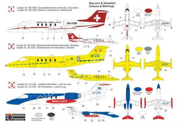 1/144 Kovozavody Prostejov 14409 Learjet 35 “Ambulance”