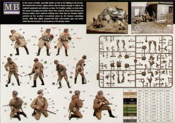 1/35 Master Box 3529 Russian Infantry. Korsun-Shevchenkovskiy 1944