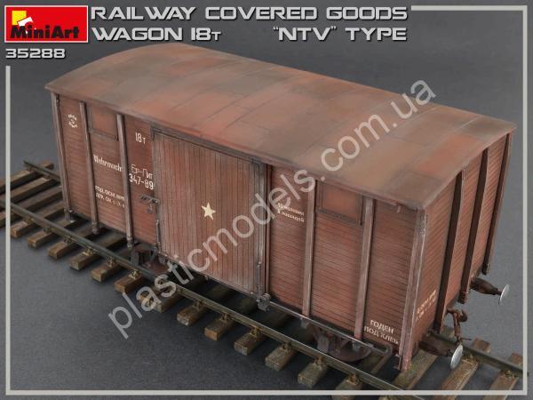 1/35 MiniArt 35288 Railway Covered-Goods Wagon 18t ''NTV'' Type
