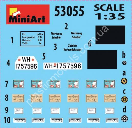 1/35 MiniArt 53055 German 3t Cargo Truck with MG 151/20 Drilling