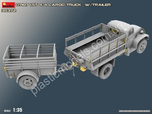 1/35 MiniArt 35372 G7107 1.5 t 4x4 Cargo Truck with Trailer