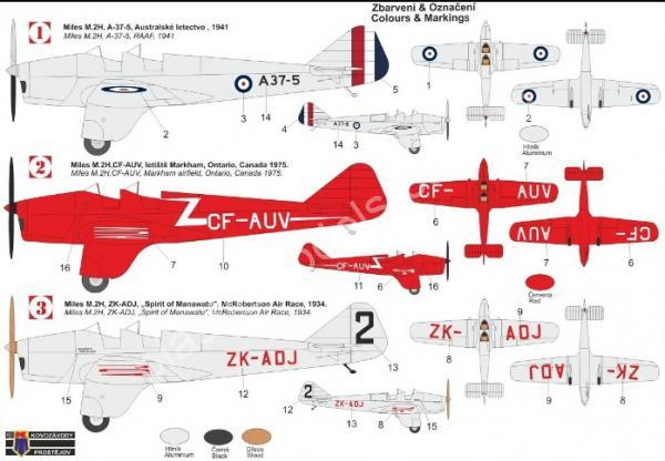 1/72 Kovozavody Prostejov 0283 Miles M.2H Hawk Major „International“