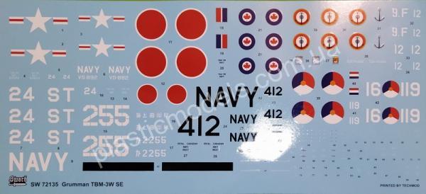 1/72 Sword 72135 Grumman TBM-3W Guppy