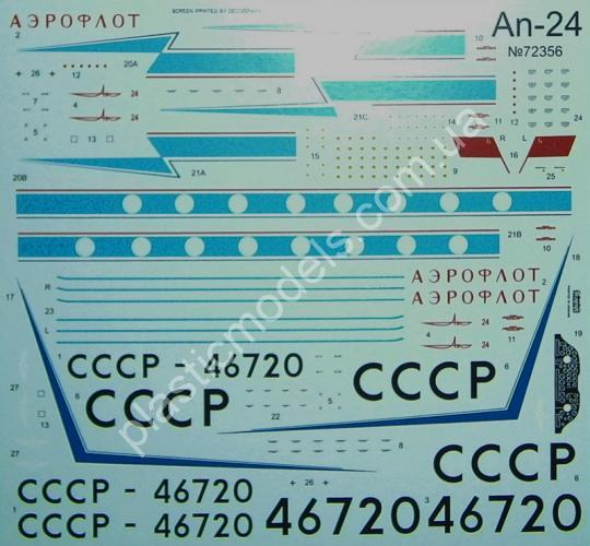 1/72 A-model 72356 Antonov An-24 (early version)