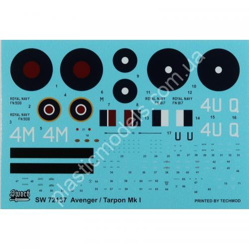 1/72 Sword 72137 Grumman Avenger/Tarpon Mk. I