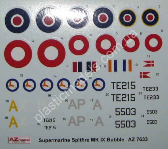 1/72 AZ model 7633 Spitfire LF.Mk.IX “Bubble canopy