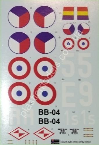 1/72 Kovozavody Prostejov 0281 Bloch MB-200