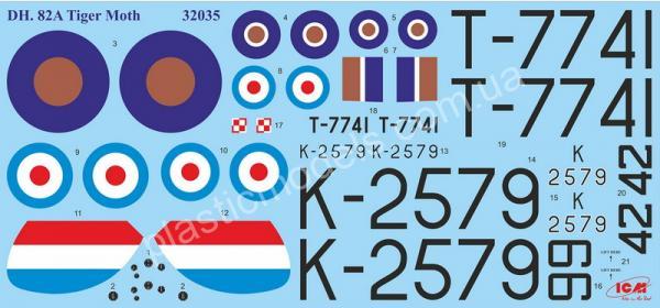 1/32 ICM 32035 de Havilland DH.82A Tiger Moth, British Training Aircraft