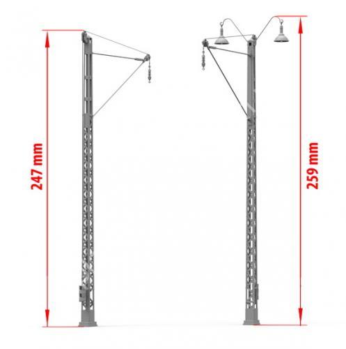 1/35 MiniArt 35570 Railway Power Poles & Lamps