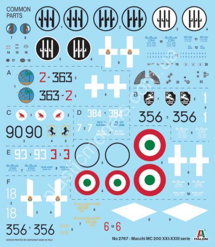 1/48 Italeri 2767 Macchi MC.200 Serie XXI-XXIII