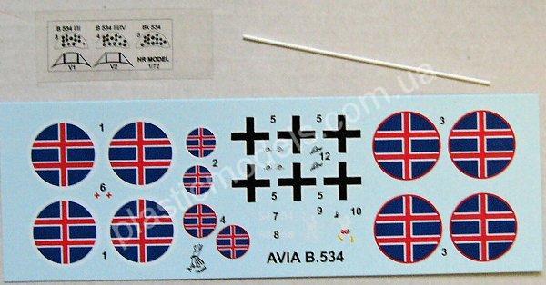 1/72 HR model 72020 Avia B-534/II (Slovakia 1939)