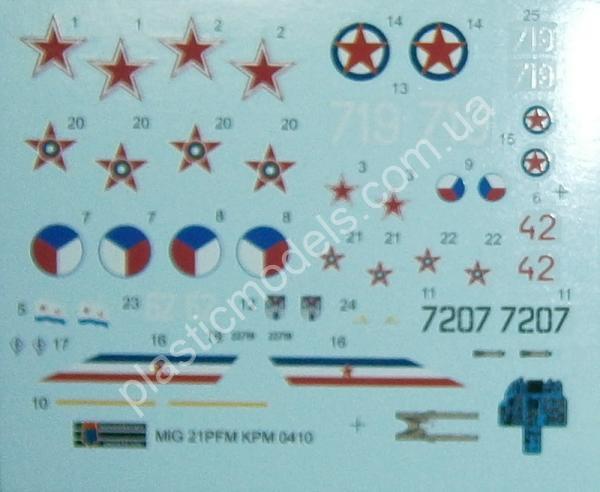 1/72 Kovozavody Prostejov 0410 Mikojan-Gurjevič MiG-21PFM