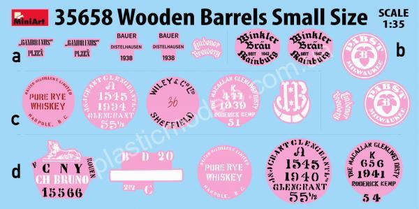 1/35 MiniArt 35658 Wooden Barrels Small Size (20 pcs)