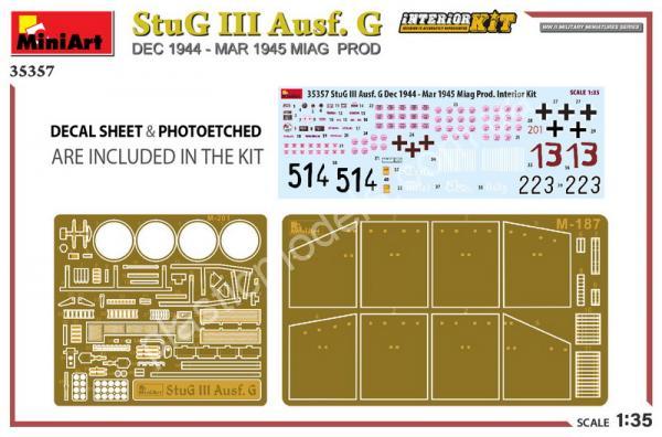 1/35 MiniArt 35357 StuG III Ausf. G Dec 1944 - Mar 1945 Miag Prod. Interior Kit