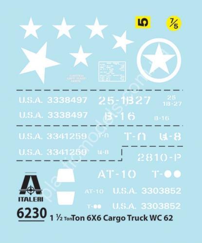 1/35 Italeri 6230 1 1/2 ton 6x6 Cargo Truck WC 62