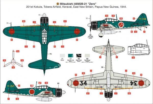 1/72 Airfix A01005 Mitsubishi Zero A6M2b