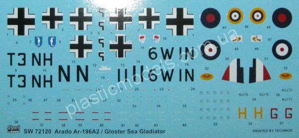 1/72 Sword 72120 Ar 196A-2 versus Sea Gladiator over Norway
