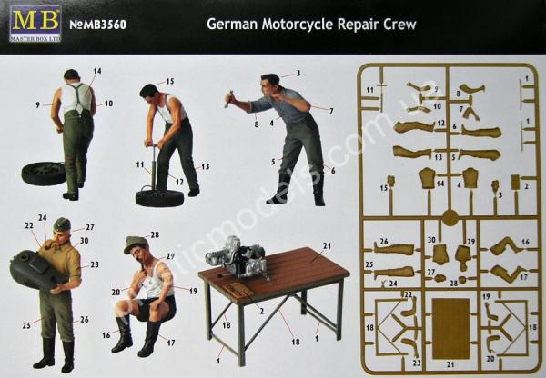 1/35 Master Box 3560 German Motorcycle Repair Crew