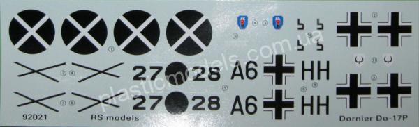 1/72 RS models 92021 Dornier 17 P Legion Condor