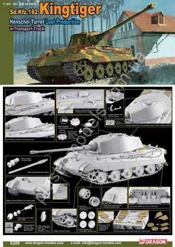 1/35 Dragon 6209 Sd.Kfz.182 Kingtiger Henschel Turret Last Production w/Transport Track