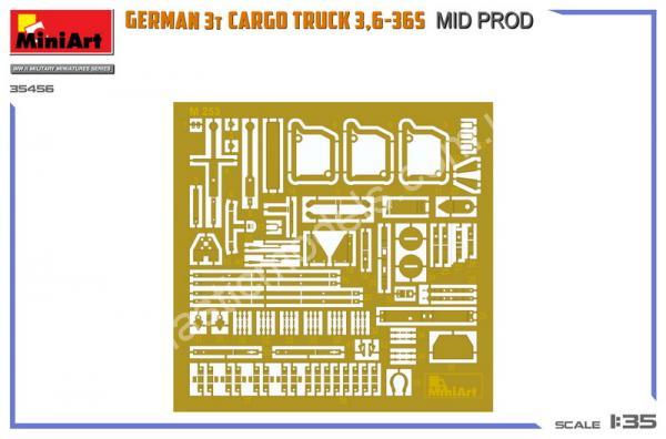 1/35 MiniArt 35456 German 3t Cargo Truck 3,6-36S Mid Prod