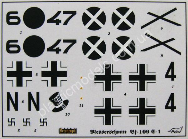 1/72 AVIS 72012 Messerschmitt Bf-109 C-1 WWII German fighter