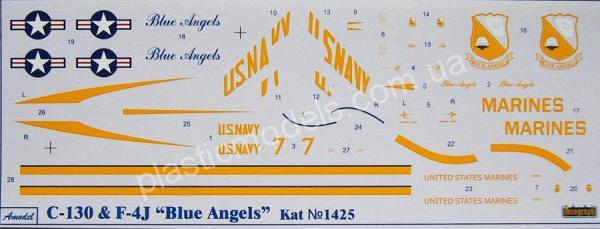 1/144 A-model 1425 C-130 & F4J 'Blue Angel' Aerobatic team