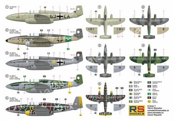1/72 RS models 92150 Heinkel He-280 with Jumo 004
