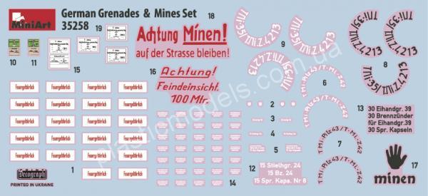 1/35 MiniArt 35258 German Grenades & Mines Set