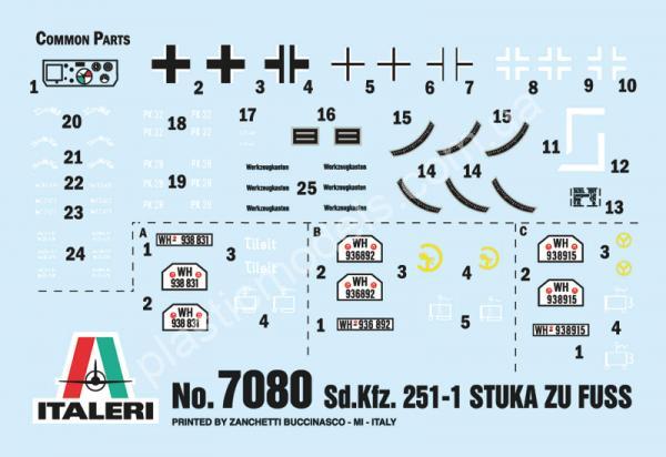 1/72 Italeri 7080 Sd.Kfz. 251/1 Wurfrahmen 40 ‘Stuka zu Fuss‘