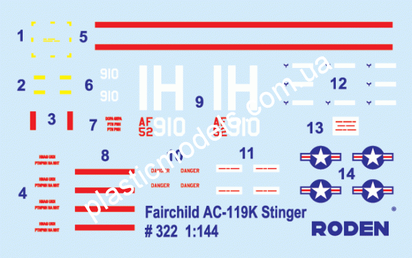 1/144 Roden 322 Fairchild AC-119K Stinger