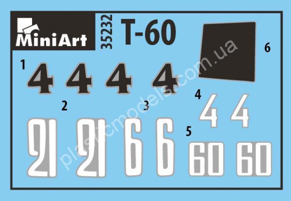 1/35 MiniArt 35232 T-60 late series, screened (Gorky Automobile Plant). Interior kit