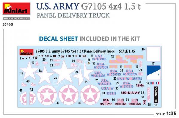 1/35 Mini-art 35405 U.S. Army G7105 4x4 1,5 t Panel Delivery Truck
