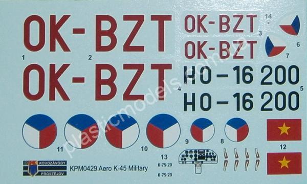 1/72 Kovozavody Prostejov 0429 Aero K-75 “Military”