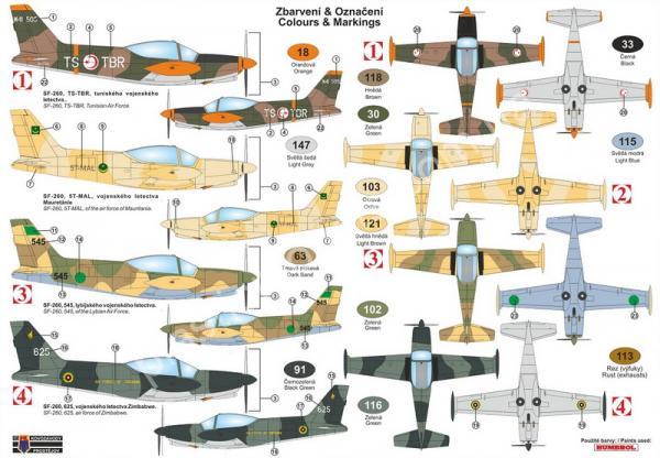 1/72 Kovozavody Prostejov 0210 SIAI SF-260W „Over Africa“