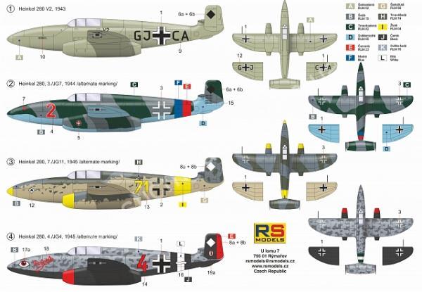 1/72 RS models 92251 Heinkel He-280 V2