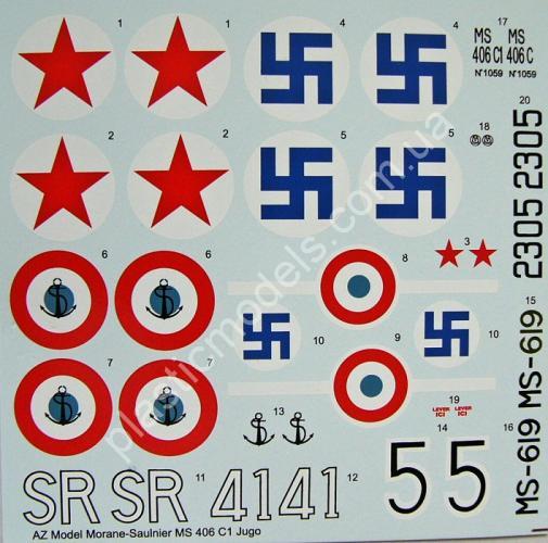 1/48 Admiral 4806 MS.406 C.1 (Finlad, Yugoslavia, France)