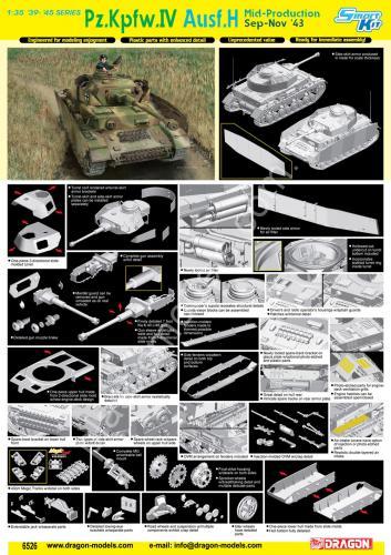1/35 Dragon 6526 Pz.Kpfw.IV Ausf.H Mid-Production Sep-Nov '43