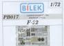 1/72 Bilek pb 017 Color Photo etched F-22
