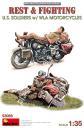 1/35 MiniArt 53068 Rest & Fighting U.S. Soldiers w/ WLA Motorcycles
