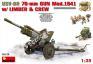 1/35 MiniArt 35129 Советская 76-мм пушка УСВ-БР, образца 1941г. с артиллерийским передком и расчетом