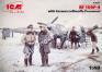 1/48 ICM 48804 Истребитель Bf-109F-4 с немецким персоналом Люфтваффе в зимней форме
