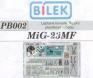 1/72 Bilek pb 002 Photo etched Mig-23MF